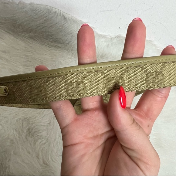 Gucci Authentic Vintage GG Canvas Monogram Belt S 60 - Picture 3 of 6